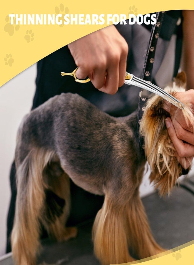 Ethyxe 7" Curved Thinning Shears Dog Grooming –Professional 50-Teeth 440C Stainless Steel Pet Thinners Blender Scissors with Extremely Sharp Blades and Ergonomic Handle - Image 5